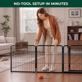 FXW Homeplus Unleashed Indoor Dog Playpen - Stress-Free and Safe Play, Heavy Duty 24 Inch 6 Panels Dog Pen for Puppy and Small Dogs, Black│Patented