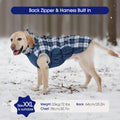FUAMEY Dog Cold Weather Coats Reflective Dog Warm Jacket with Harness