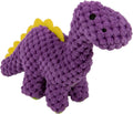 goDog Dinos Bruto Checkers Tough Plush Toy with Chew Guard Technology, Durable Checkered Fabric and Squeaker for Active 
