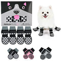 Socks for Dogs to Prevent Licking - Double Side Dog Foot Paw Covers, Dog Socks for Hardwood Floors Anti Slip, No Twist Puppy Booties Dog Grip Socks for Small Medium Large Senior Dogs, Black, XS