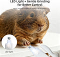 2-in-1 Guinea Pig & Rabbit Nail Grinder & Clipper - Rechargeable Electric Nail File Trimmer with LED Light, Quiet Low-Sp