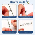 19.7FT Auto Retractable Bird Leash, Anti-Bite Wire Bird Harness, Adjustable Parrot Leash with 9 Sizes Alloy Foot Rings, 