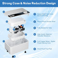 Aquarium Air Pump, Quiet Powerful Fish Tank Air Pump, Adjustable Fish Tank Bubbler with Air Stone, 2.3W/5.5W/8W Bubbler 