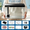 Betta Aquarium Starter Complete Kit,4 Gal Integrated Lid Small Fish Tank