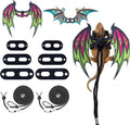 COMSUN 2 Pack Bearded Dragon Lizard Harness Leash Set with Dinosaur Wings