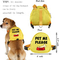 Funny Dog Slogan Travel Bag Pet Me Please Dog Backpack Dog Walking Puppy Snack Storage (PET ME Please)
