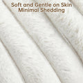 Vhen When Donut Dog and Cat Bed, Luxurious Comfortable Faux Rabbit Fur Pet Beds, Round Anti-Anxiety Calming Puppy Kitten Bed with Anti-Slip Bottom for Small Medium Dogs & Cats(20", White)