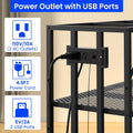 55-75 Gallon Aquarium Stand, 1000LBS Capacity Fish Tank Stand with 3-Tier Shelves & Integrated Power Strip, Heavy Duty M