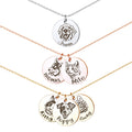 Anavia Personalized Pet Portrait Necklace, Handmade Memorial Jewelry Gift, Custom Round Disc Photo Engraved Necklace for Animal Lovers, Dog Mom, Dog Dad