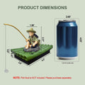 2-in-1 Floating Aquarium Decor, Fisherman Bamboo Raft for Fish Tank