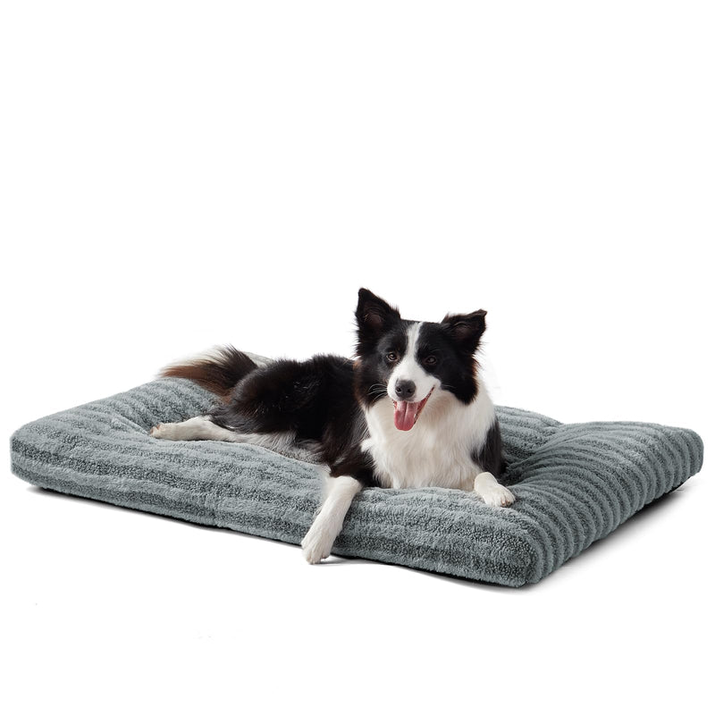 FURTIME Washable Dog Bed Large Sized Dogs, Deluxe Dog Crate Beds Comfy Fluffy Kennel Pad Anti-Slip Pet Sleeping Mat, Machine Washable Dogs Pillow, 35