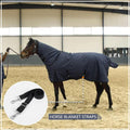 Horse Blanket Sheet Leg Straps, Replacement Stretchy Belly Strap with Double Swivel Snaps, Adjustable Length from 24 to 
