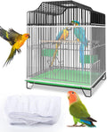 Bissap Bird Cage Seed Catcher, Universal Birdcage Net Nylon Adjustable Elastic Band Stretchy Skirts Mesh Cover for Parro