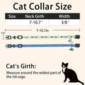 Cat Collar Breakaway, 2 Pack Cotton Kitten Collars with Bells and Removable Charms, Cute Dinosaurs Shaped for Indoor Boy, Girl and Adult Cats
