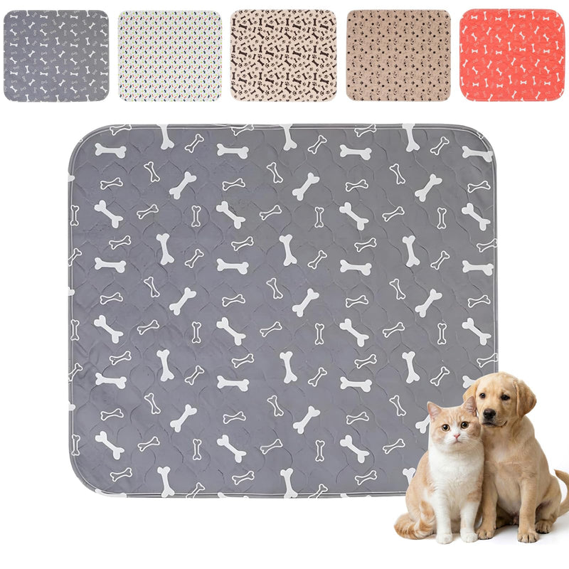 Puppy Pee Pads with Pheromones,Forever Pad,Washable Pee Pads for Dogs,Reusable Dog Pee Pads,Waterproof and Leak-Proof,Non-Slip Base Training Pad Suitable for Home(Gray,M:31.5*27.6in)