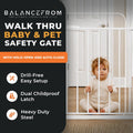 BalanceFrom Easy Walk-Thru Baby Safety Gate, Fits 29.1" to 33.8" Openings