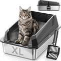 XL Cat Litter Box: High-Sided Anti-Urine Leakage for Big Cats