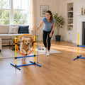 Dog Agility Equipment - Dog Obstacle Course Backyard Set - Puppy Agility Training Equipment Starter Kit with Adjustable 
