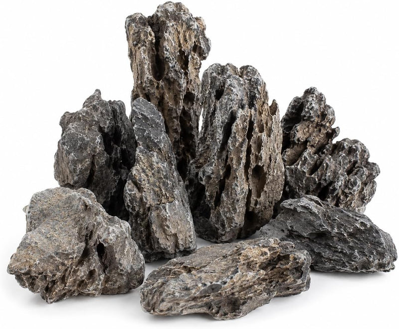 3LBs Natural Seiryu Stones,Aquarium Aquascaping Decor Rocks (2-5 inch)