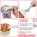 Uiifan 8 Pcs Cat Food Can Covers Lids Set, Silicone Pet Food Can Lids with Multi-Function Cat Foods Spoon and Opener, Silicone Wet Foods Spoon for Cats and Dogs(Pink)