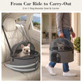 Crash-Tested Pet Car Seat for Cats & Small Dogs, 3-in-1 Carrier & Bed
