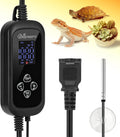 PID Dimming Thermostat for Reptiles with 1-24H Timer Setting Temperature Controller with Memory Function for Heat Lamps,