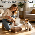 YEXEXINM Pet Food Storage Container with Lid & Scooper 5-7.5lbs/6L Dog Food Storage Container Clear Airtight Cat Food St
