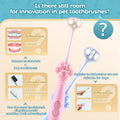 Gluckelk 2-Pack 3-Sided Dog Toothbrush, Puppy Toothbrushes with Unique Bristle Technology, Oral Care for Pets, for Medium and Small Dogs