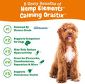 Zesty Paws OraStix for Dogs - Calming Dental Sticks for Stress with Hemp Melatonin Chamomile Dog Healthy Teeth and Gums Calm Composure for Fireworks and Thunderstorms - 25oz