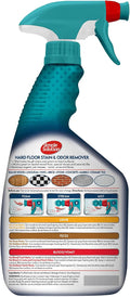 Simple Solution Hard Floor Extreme Pet Stain and Odor Eliminator Spray, Dog and Cat Enzyme Cleaner, Pro-Bacteria Cleaning Power, Strong Urine, Pee and Poop Smell Remover for Hardwood Floors, 32 oz