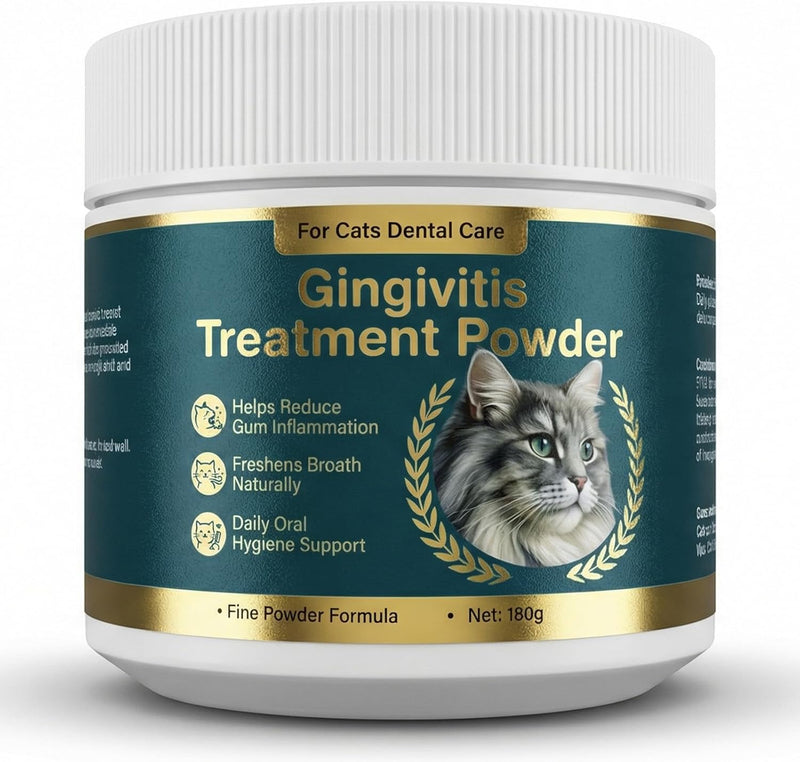 Plaque Powder for Cats, Dental Care Powder with Natural Extracts