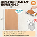 Odor Blocking Cat Litter bags for Poop, 220 Poop Bags (Brown)