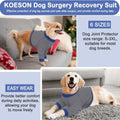 KOESON Dog Surgery Recovery Suit for Front Legs with 100% Cotton Fabric