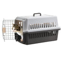 LLGJ-Pets Carrier, Kennel, 23 In. Long, Hard-Sided, for Dog/Cat up to 20 lbs, Suit for Airline/Road Travel (Coffee)