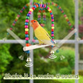 Wooden Bird Swing, 9 Inches Hanging Birds Cage Perches with Playing Bell, Natural Bird Chew Toys Boredom Breaker Bird To