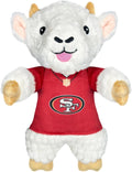Pets First NFL SAN Francisco 49ERS Goat Plush Toy for Dogs and Cats with Squeaker, Wearing a Team Jersey! Fun & Sporty G