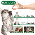 Flea and Tick Chews for Cats - 200 Soft Chews Natural Flea Tick Support for Cat All Breeds & Ages - Nourishes Skin & Coat Health - Energy Support - Chicken Flavor Soft Chew