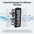 AQQA Quiet 20-30 Gallon Fish Tank Filters, Hang on Back Aquarium Filter