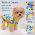 XPUDAC 4 Pack Dog Pajamas for Small Dogs Pjs Clothes Puppy Onesies Outfits for Doggie Duck Shirts Sleeper for Pet-M