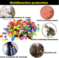 VICTHY 140pcs (14 Colors) Cat Nail Caps, Cat Claw Covers Cat Nail Covers with Adhesives and Applicators (Medium)