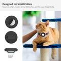 SimpleThings Compatible with Airtag Cat Collar Holder, Small Collar Holder Compatible with Apple Air Tag GPS Tracker, 2Pack Waterproof Case Cover for Cat Dog Pet Collar Within 3/8 inch (2 Transflower)