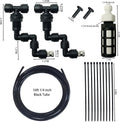 Reptile Terrariums Misting Accessories kit, 2PCS Adjustable Reptile Mister Nozzles, with 16ft 1/4 inch Tube