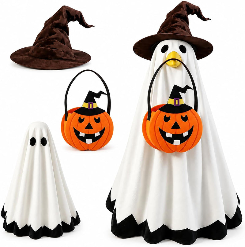 23 Inch Halloween Ghost Goose Costume Porch Lawn Outdoor Decor