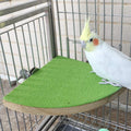 Bird Perch Stand Birdcage Platform for Small Medium Parrot Rat Small Animal (7inch, Green)