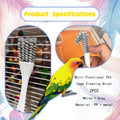 2-in-1 Bird Cage Cleaning Brush & Poop Remover with Long Handle – Scraper, Curved Brush for Parrot Cages, Kennels, and P