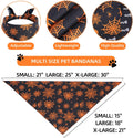 Halloween Dog Bandanas XLarge 2PCS, Fall Bibs for Boy and Girl
