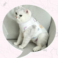 Coppthinktu 2 PCS Cat Recovery Suit for Spay Abdominal Wounds Cat Onesie for Cats After Surgery Recovery Suit Female Breathable E-Collar Alternative Kitten Onesie Anti Licking Small