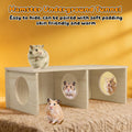 Hamster and Mouse Wooden Tunnel Cage Secret Peep Shed 2-Chamber