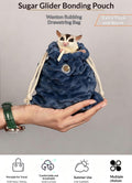 Sugar Glider Bonding Pouch Warm Travel Carrier Hamster Nest & Strap (Grey)
