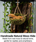 Handmade Crested Gecko Tank Decor – Hanging Shelter for Bearded Dragon Accessories, Reptile Hammock, Hermit Crab, Snake 